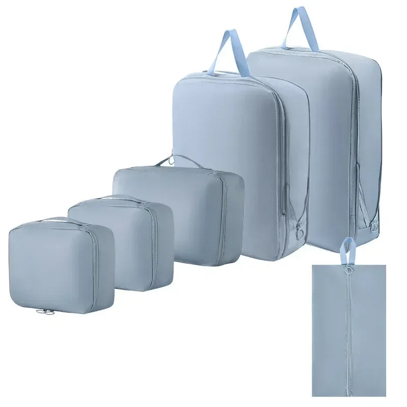 Luxe Travel Packing Cube Set – 6 Piece - Waterproof & Space-Saving Organizer
