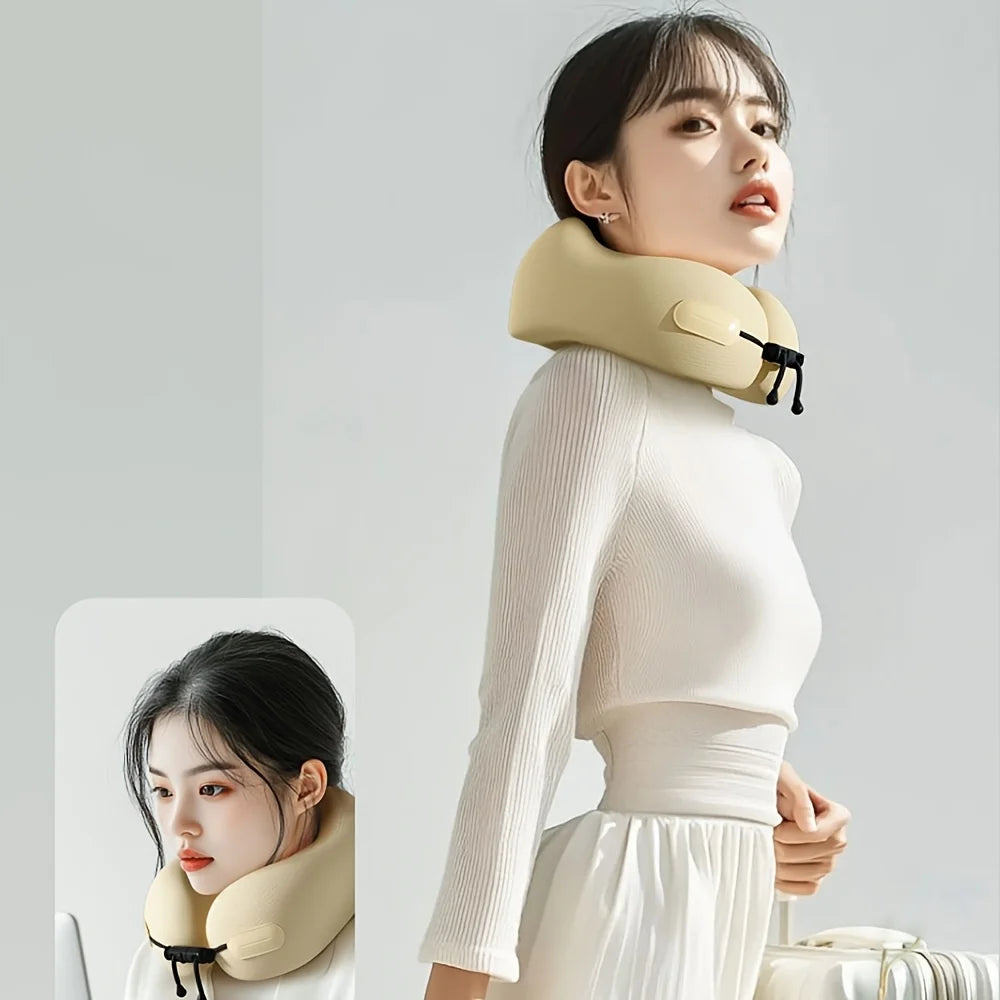 ErgoWrap Travel Neck Pillow – Ultra Soft U-Shaped Support for Flights, Road Trips & Relaxation
