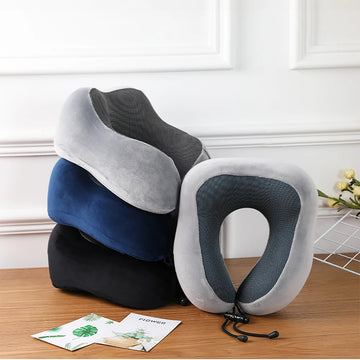 ContourForm Memory Foam Neck Pillow – Ergonomic U-Shaped Travel & Car Headrest Cushion