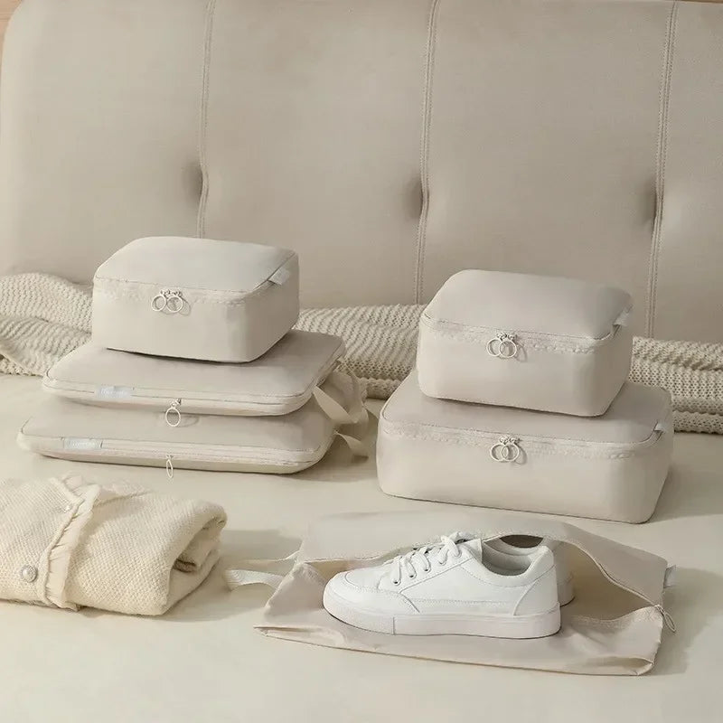 Luxe Travel Packing Cube Set – 6 Piece - Waterproof & Space-Saving Organizer