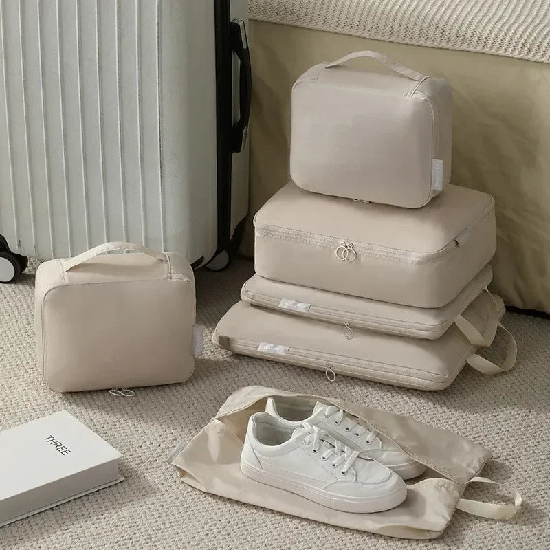 Luxe Travel Packing Cube Set – 6 Piece - Waterproof & Space-Saving Organizer
