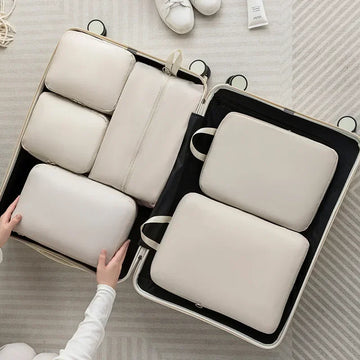 Luxe Travel Packing Cube Set – 6 Piece - Waterproof & Space-Saving Organizer
