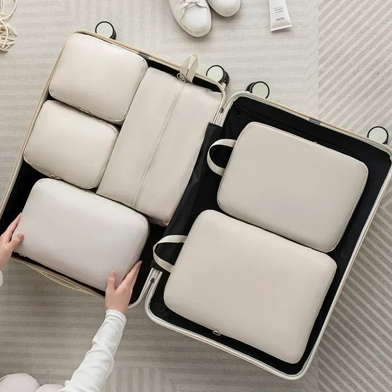 Luxe Travel Packing Cube Set – 6 Piece - Waterproof & Space-Saving Organizer