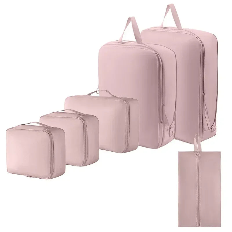 Luxe Travel Packing Cube Set – 6 Piece - Waterproof & Space-Saving Organizer