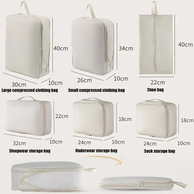 Luxe Travel Packing Cube Set – 6 Piece - Waterproof & Space-Saving Organizer